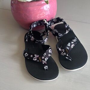 Teva Black Floral Sandals